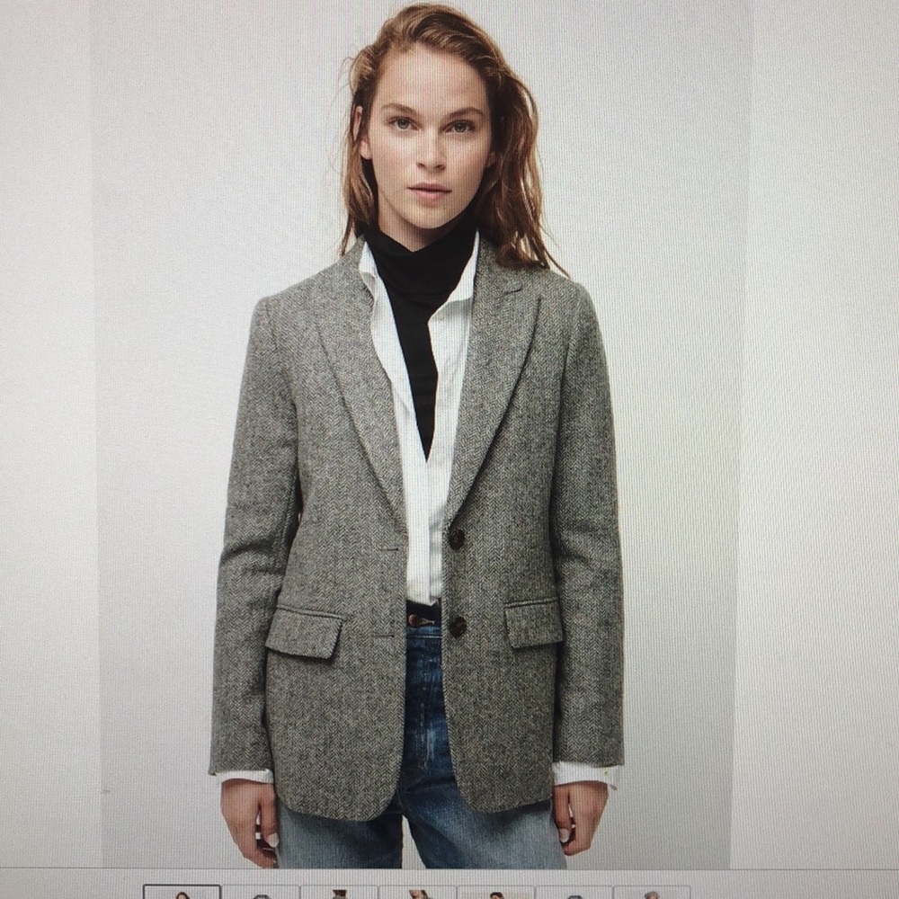 J. Crew Sommerset blazer in graphic English wool herringbone size 14
